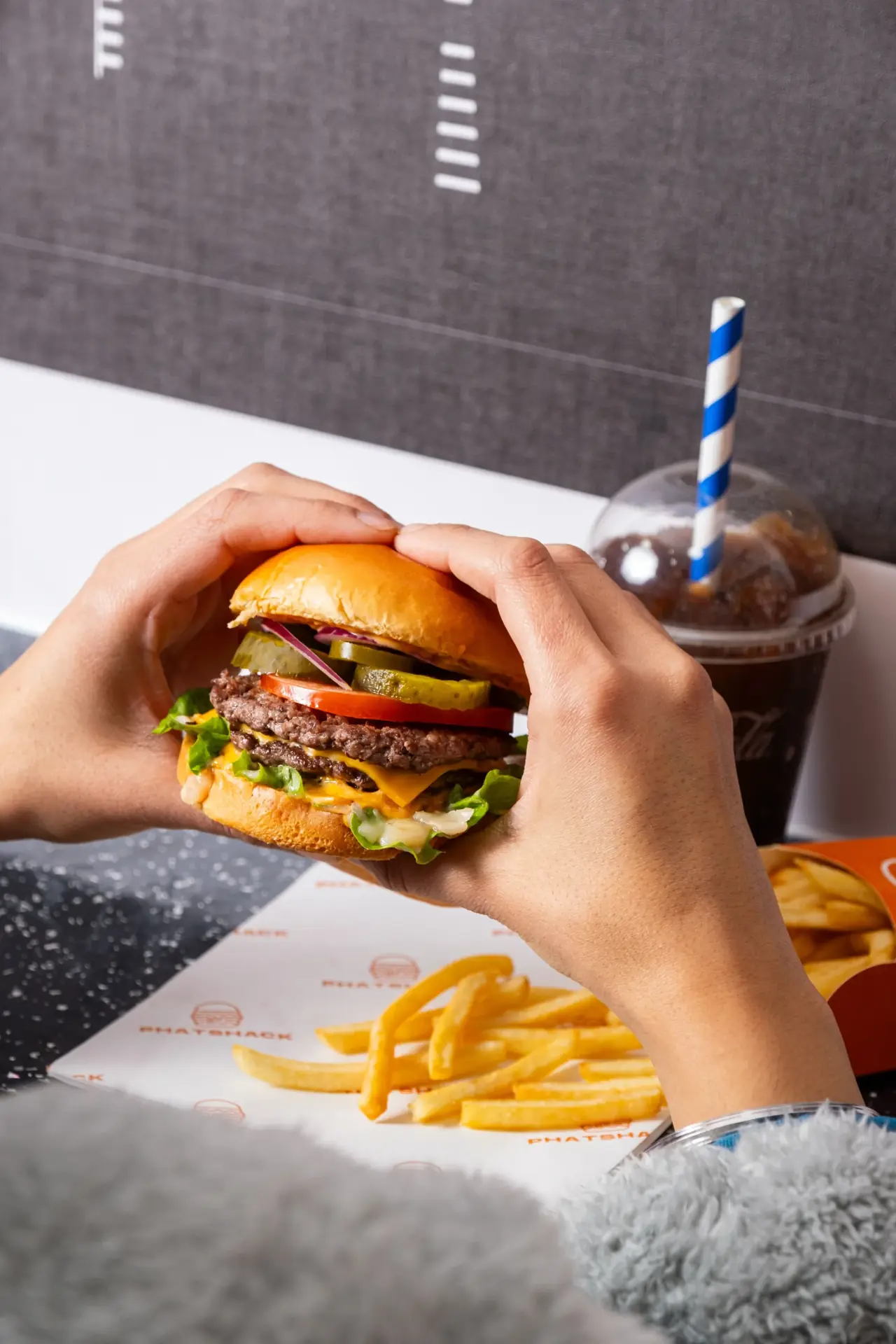 QR table ordering in a restaurant
