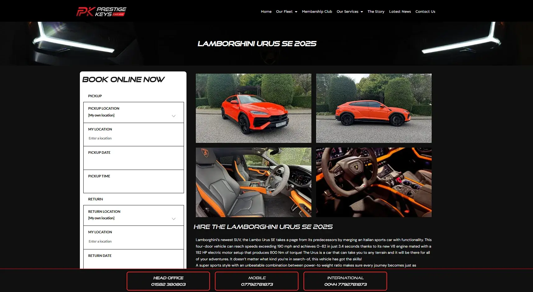 Chauffeur website