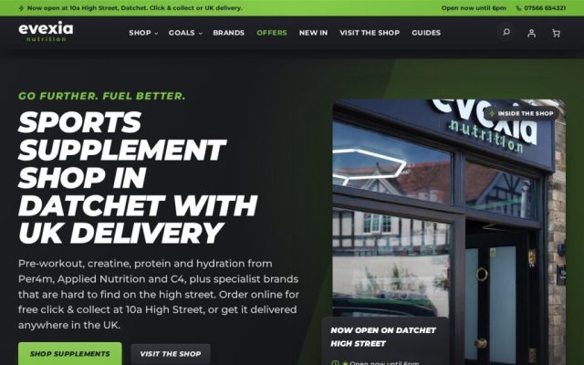 Evexia Nutrition website by eCom Pro
