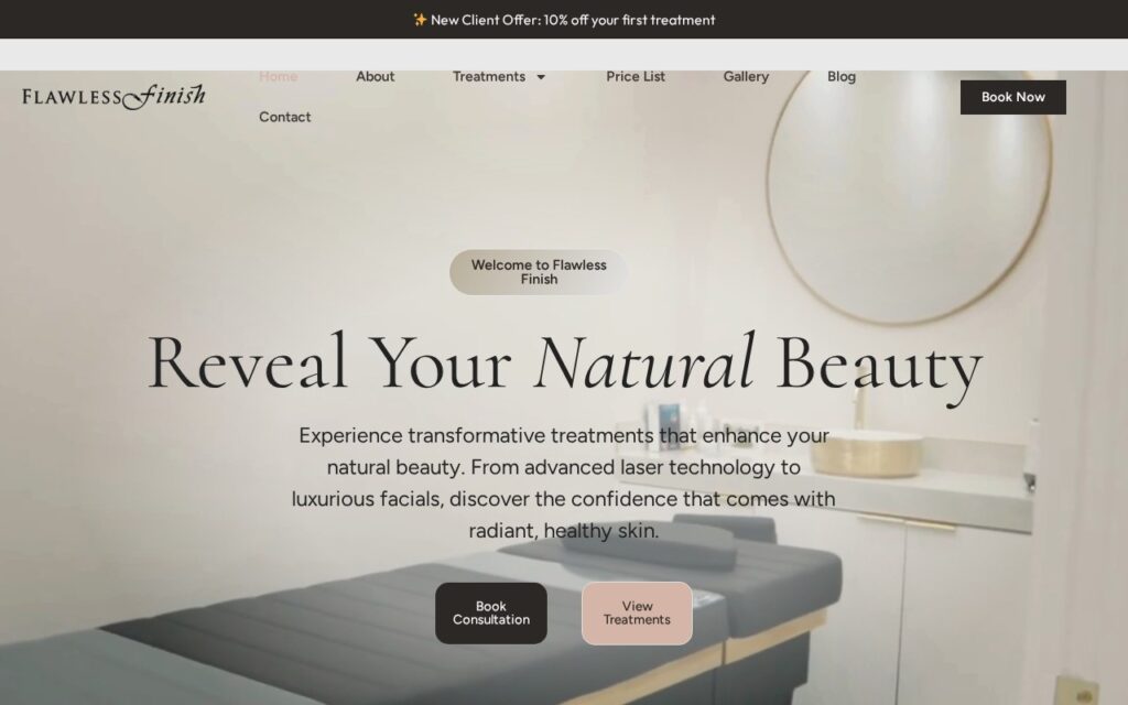 Flawless Finish website by eCom Pro