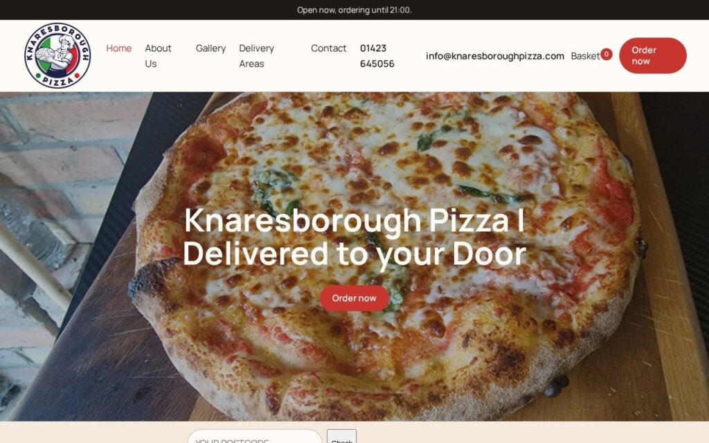 Knaresborough Pizza website by eCom Pro
