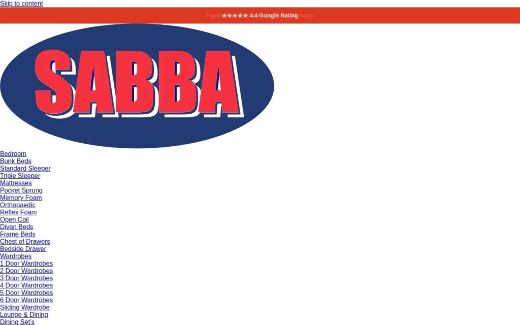 Sabba Furniture website by eCom Pro